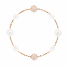 Микро инкрустированные высокого класса магнитная пряжка жемчужный браслет, модный, простой и красивый для женщин