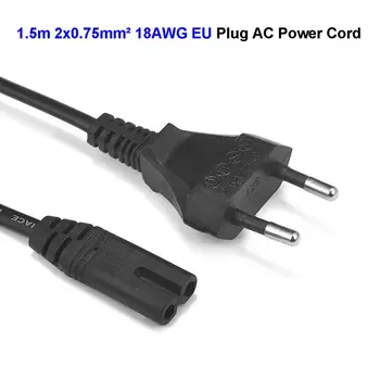 

EU Power Cable 250V 2.5A Euro Electric Wire 2Pin Figure 8 IEC320 C7 Power Wire For Monitor CD DVD Player Printer Radio Speaker