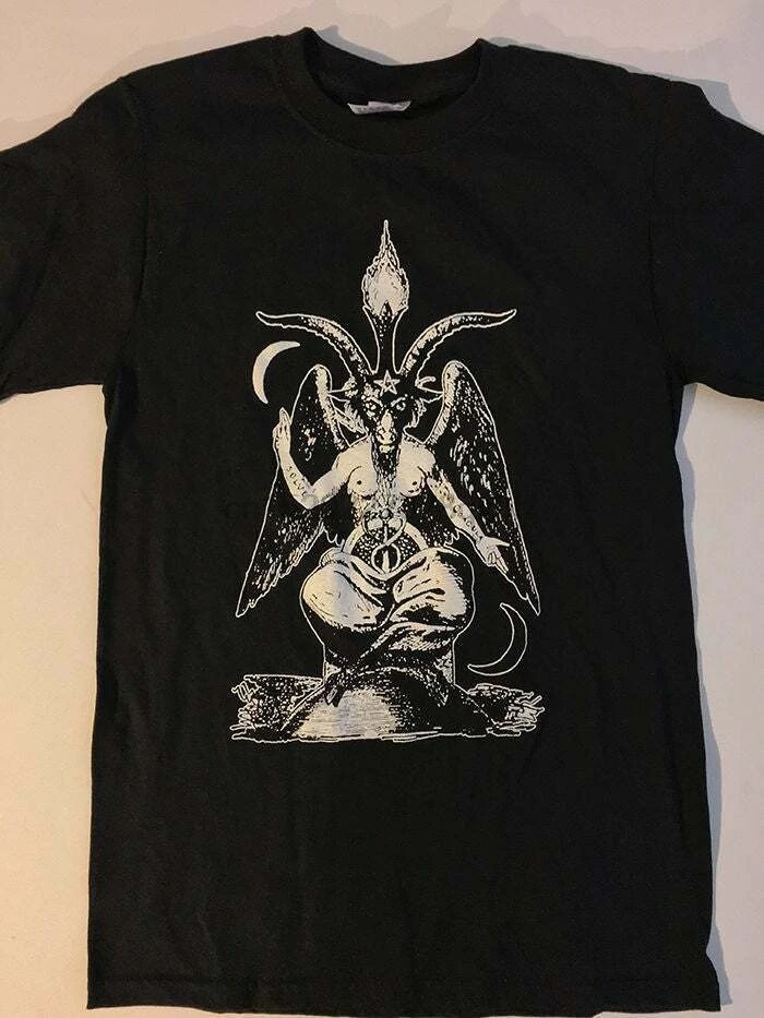 BAPHOMET T Shirt Satanic Clothing Witchcraft Witch Horror satanism occult S - XL |