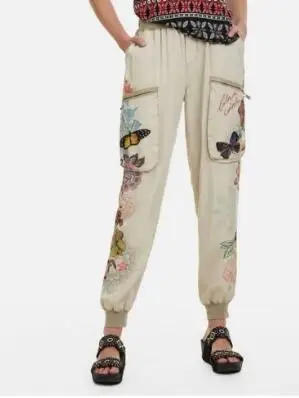 

Spain DEG single butterfly fashion spring and autumn casual pants xs-xL in 2019