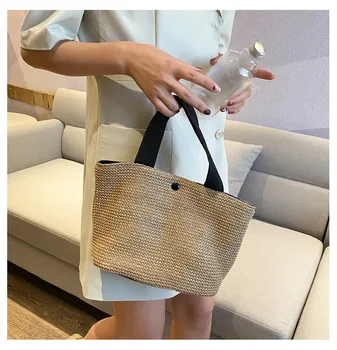 

Lovely bag 2020 summer new web celebrity versatile handbag lady beach holiday braid grass plait bag