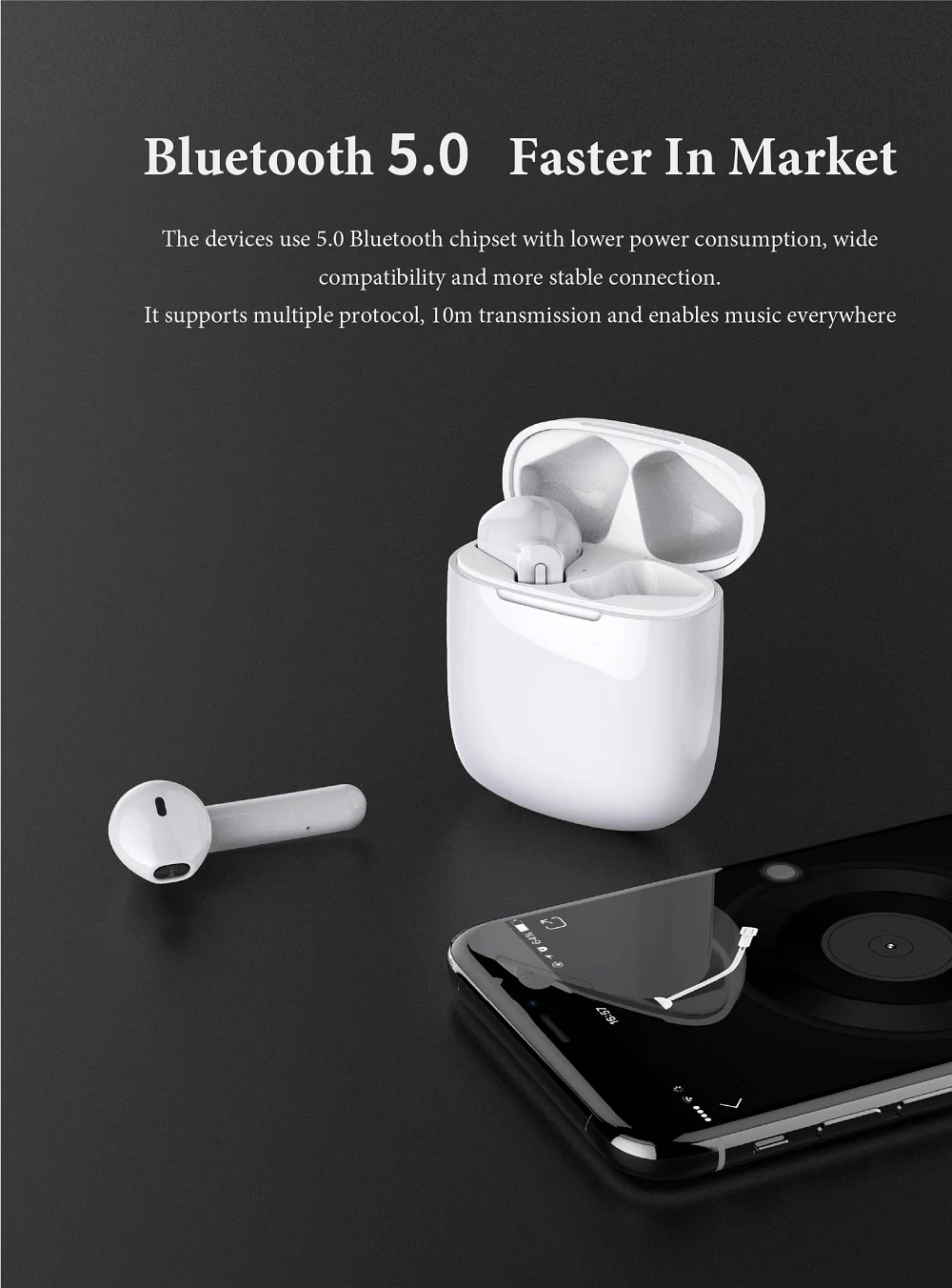 Ctype Горячая Smalle и зажигалка Bluetooth V5.0 TWS T12 наушники беспроводные наушники для спорта