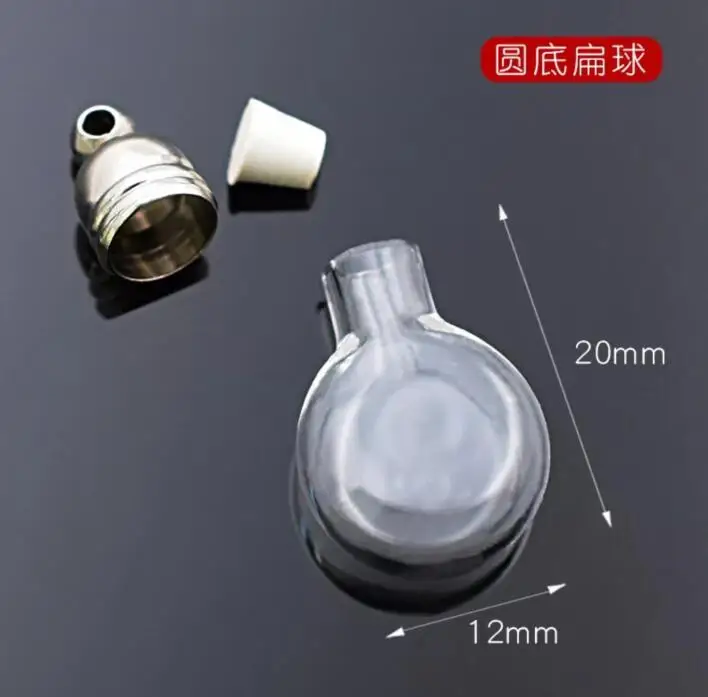 8pcs 5mm mix shape glass Vial Pendant metal cap rubber plug mini glass charm bottle miniature vials jewelry necklace glass bottles mini glass bottles