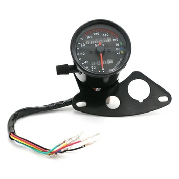 

Motorcycle Retro Digital Speed Meter Oeter Tachometer Gauge Bracket Assembly