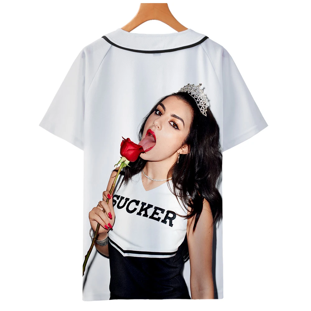 Charli XCX 2019 Повседневная рубашка с короткими рукавами и принтом Мужская Уличная летняя Гавайская пляжная Женская модная Свободная рубашка с