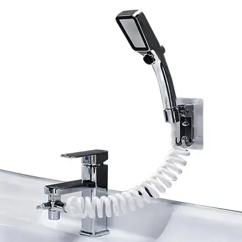 

Washbasin Basin Faucet External Shower Toilet Handheld Filter Telescopic Small Sprinkler Set Shampoo Room Artifact