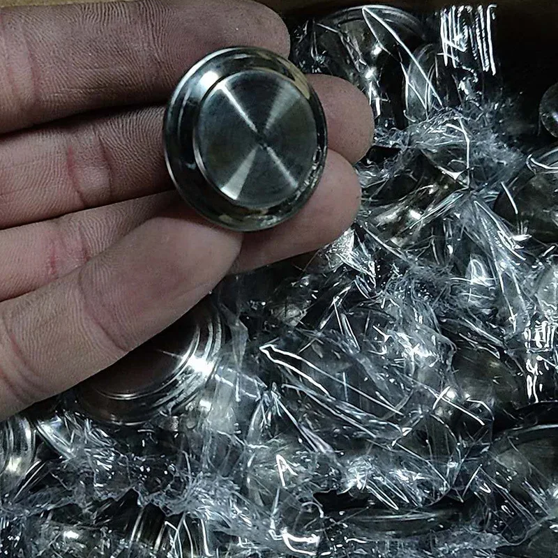 Stainless Steel Single Bore Circle Handle Small Button Mushroom Head Chinese Style round-Toe Drawer Handle Manufacturers Wholesa