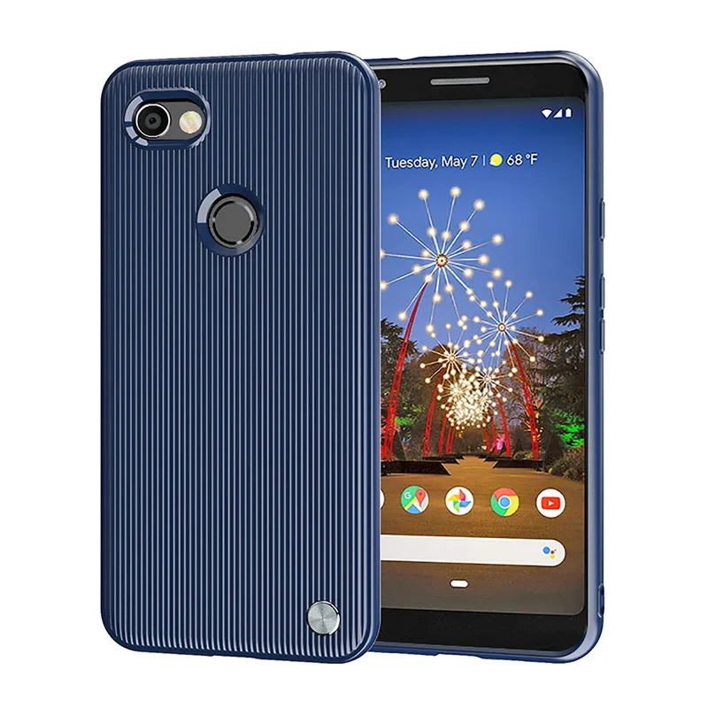 Синий Роскошные противоударные ТПУ Силиконовые чехлы для телефонов Google Nexus PIXEL 4 3A XL 4XL чехол тонкий анти-осенний Мягкий защитный чехол - Цвет: Синий