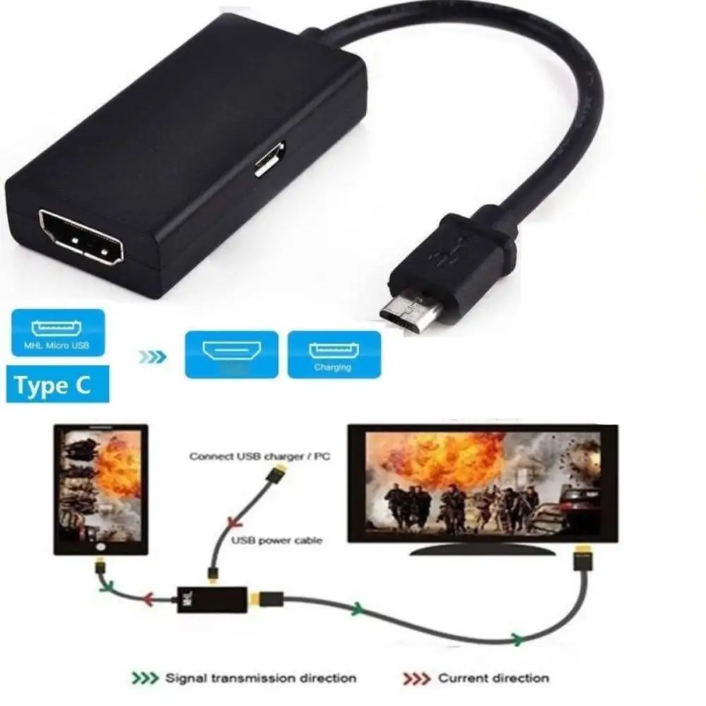 Переходник Micro USB/HDMI кабель-конвертер 1080P HD TV MHL для Samsung Galaxy Android ноутбуков