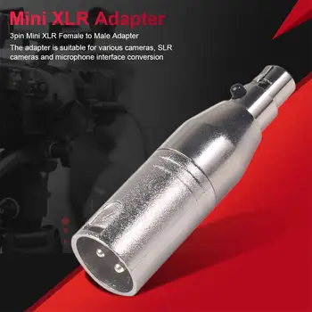 

3pin Mini Adapter XLR Female To Male Converter Zinc Alloy Durable Converting Adapter For Various Cameras SLR Cameras Microphone