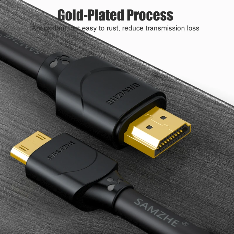 SAMZHE Micro HDMI к Мужской мужскому Удлинительный кабель для телефона Ipad подключение с