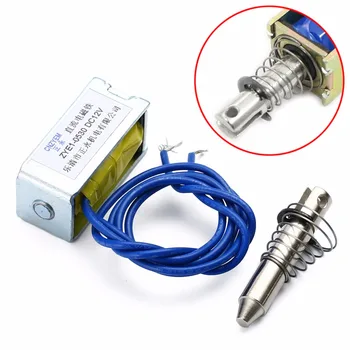 

1pc Durable ZYE1-0530 Open Frame Style Solenoid Coil DC 12V 1A 10mm Stroke Miniature Push Pull Type Electromagnet