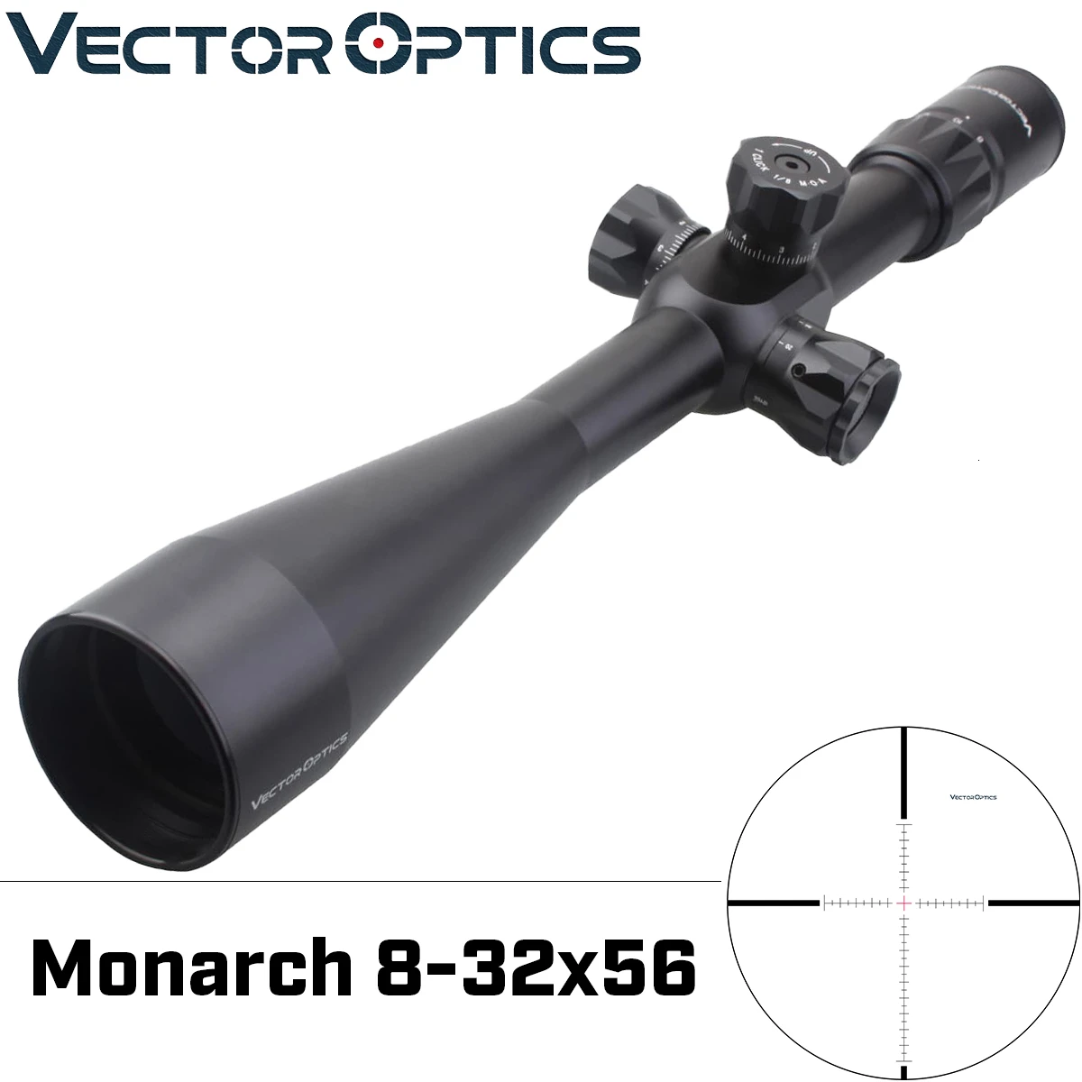 Векторная оптика Monarch 8-30x56 FFP Riflescope 1/8 MOA регулировка 5 уровней красный/зеленый с подсветкой сетка. 50BMG снайперская винтовка прицел