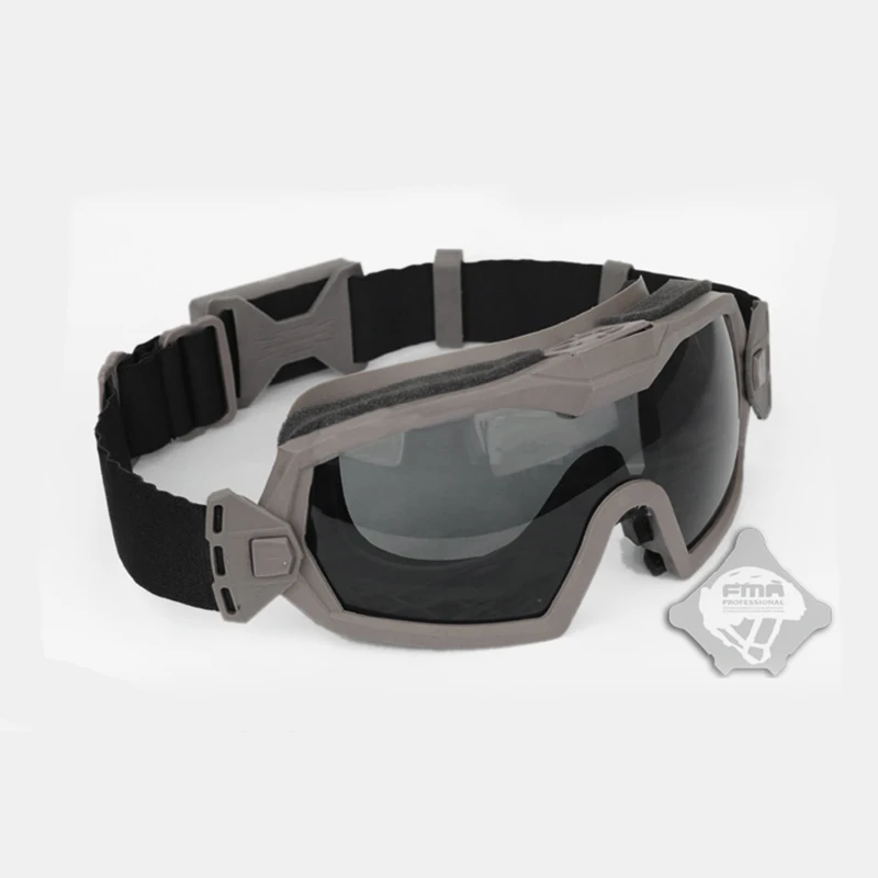 FMA Regulator Goggle Glasses w/ Fan Anti-fog Dust Lenses LPG01BK12-2R Adjustable 