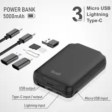 Многофункциональный универсальный смарт-адаптер, кабель для хранения данных, USB коробка, Беспроводная зарядка, 5000mhA, внешний аккумулятор для iphone, xiaomi