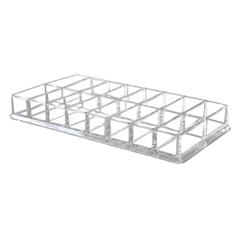 

Eyeshadow Organizer Box, Acrylic Cosmetic Makeup Organizer Beauty Care Holder For Compact Eyeshadow, 16 Spaces Storage Case-01