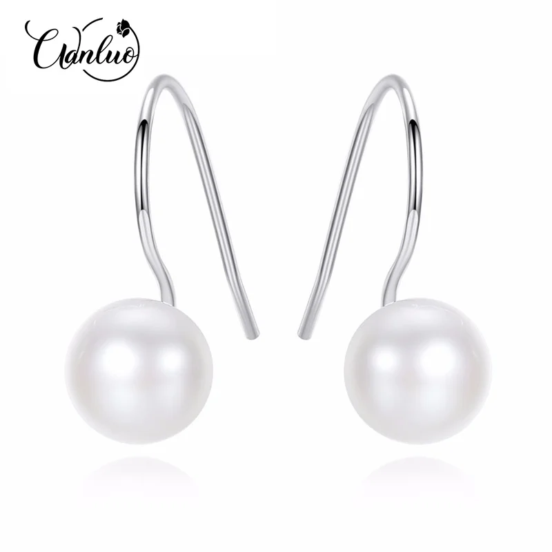 Женские серьги гвоздики WL из натурального пресноводного розового и белого