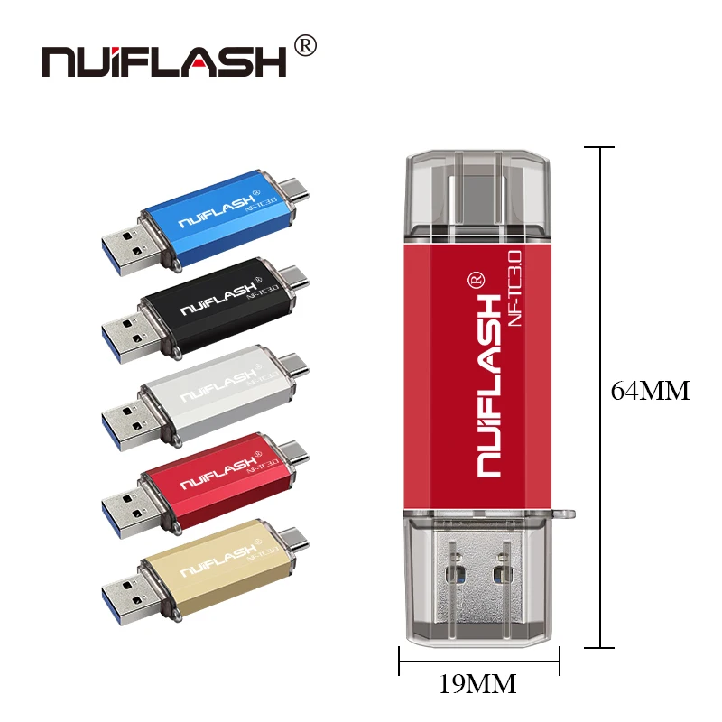 Высокоскоростной флеш накопитель USB 3 0 type c флешка с usb ключом 64 ГБ 32 16 128 драйвер
