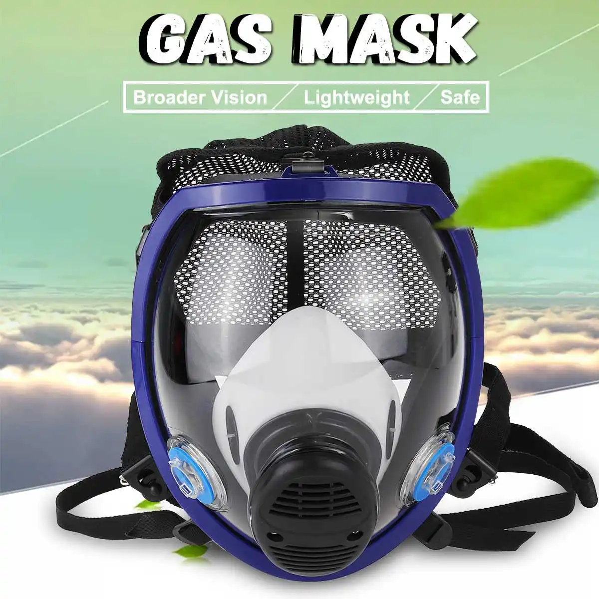 

For-3M Full Face Chemical Mask Gas Mask Acid Dust Respirator Paint Pesticide Spray Silicone Filter Laboratory Welding