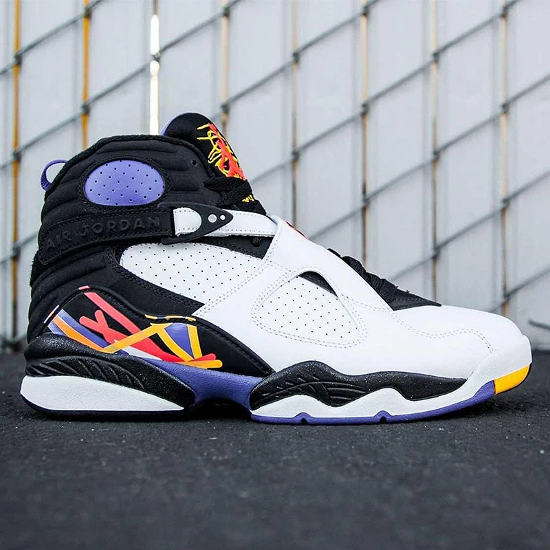 Air Jordan 8 три торфа AJ8 Joe 8 последовательные мужские баскетбольные кроссовки, оригинальные удобные спортивные кроссовки 305381 142