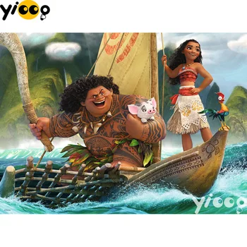 

5D DIY diamond Painting full square drill embroidery Moana Maui girl Diamond Mosaic Cross Stitch Home Decor Gift BX0333