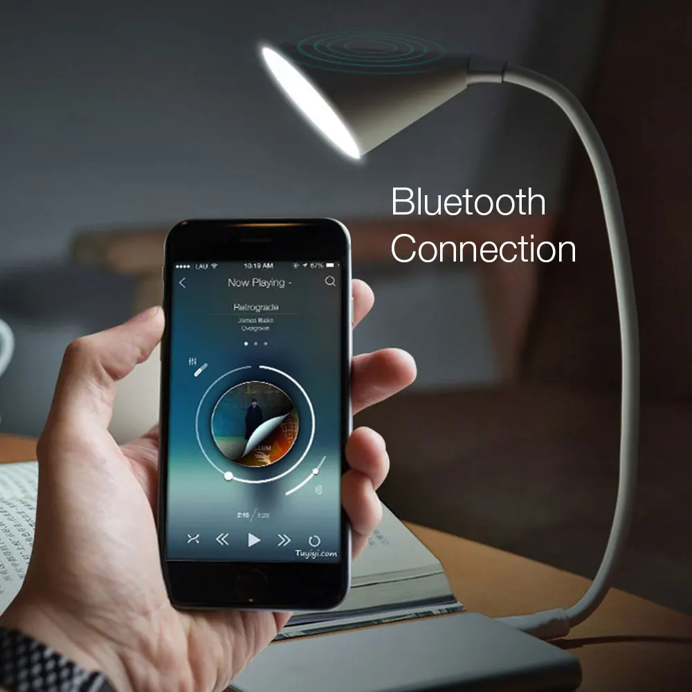Беспроводной Bluetooth динамик USB книга лампа Музыкальная подставка свет для чтения гибкий Регулируемый портативный светодиодный фонарь для учебы многоцветный