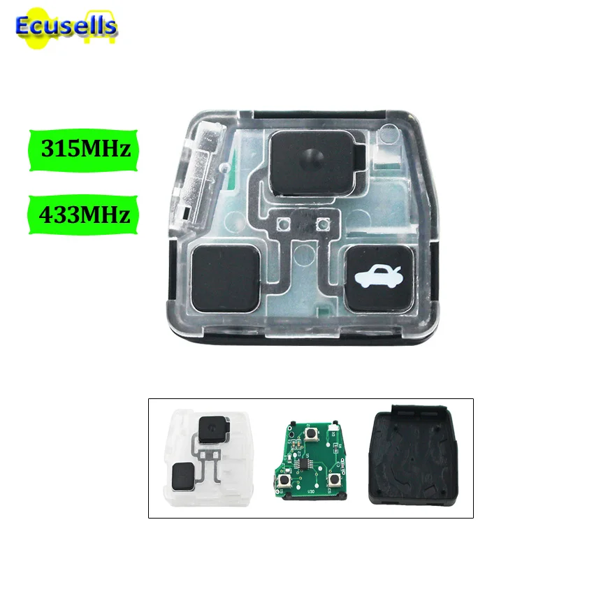 

2/3 Buttons 433MHZ 315MHz Remote circuit borad for Toyota Camry Prado remote key 2B/3B PCB