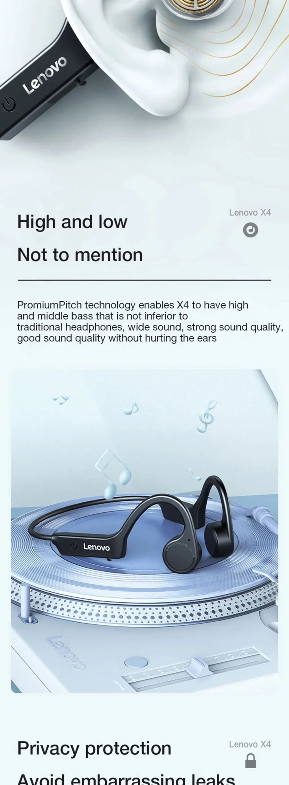 Lenovo X4 Wireless Bone Conduction Headset 6 Lenovo X4 Wireless Bone Conduction Headset 6