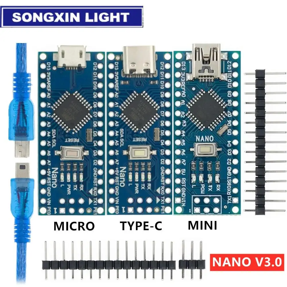 Micro/Mini/Type C USB With the bootloader compatible for Arduino Nano 3 ...