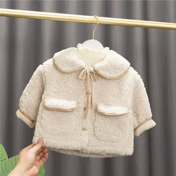 

Baby Girls Winter Jackets Lambs Wool Coats Kids Warm Jackets berber Fleece Children Outerwear Girls Loose Coats Baby Overcoat