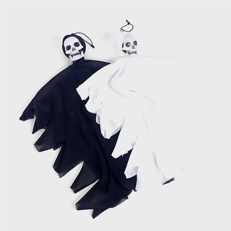 4pcs Halloween Hanging Unique Lightweight Mini Cloth Skull Design for Party Decoration Halloween