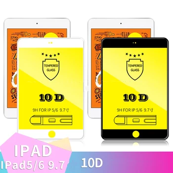 

10D Screen Protector Tempered Glass Film For Apple iPad iPad 1 2 3 4 5 6 Air 1 Air 2 10D Full Coverage Protective Film 9H Glass