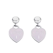 Серьги-гвоздики в форме сердца из нержавеющей стали, ювелирные изделия, романтический подарок для любимой, модные ювелирные изделия для женщин