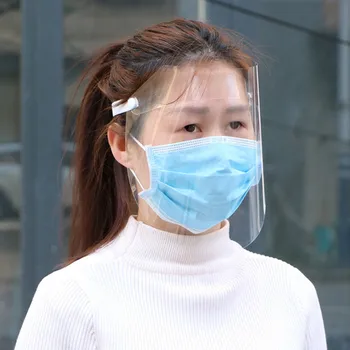 

Protection Face Hat Helmet Anti Spittle Anti-fog Transparent Protective Shield Safety Masks Isolation work with Face Masks