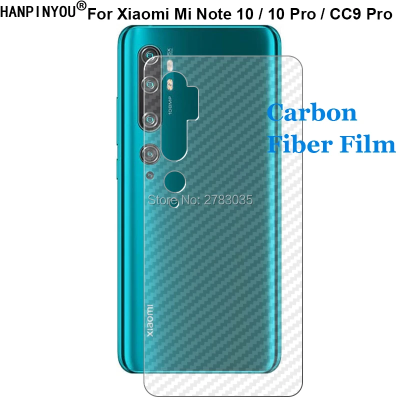 

For Xiaomi Mi Note 10 10Pro CC9 Pro Durable 3D Anti-fingerprint Carbon Fiber Back Film Screen Protector (Not Tempered Glass)