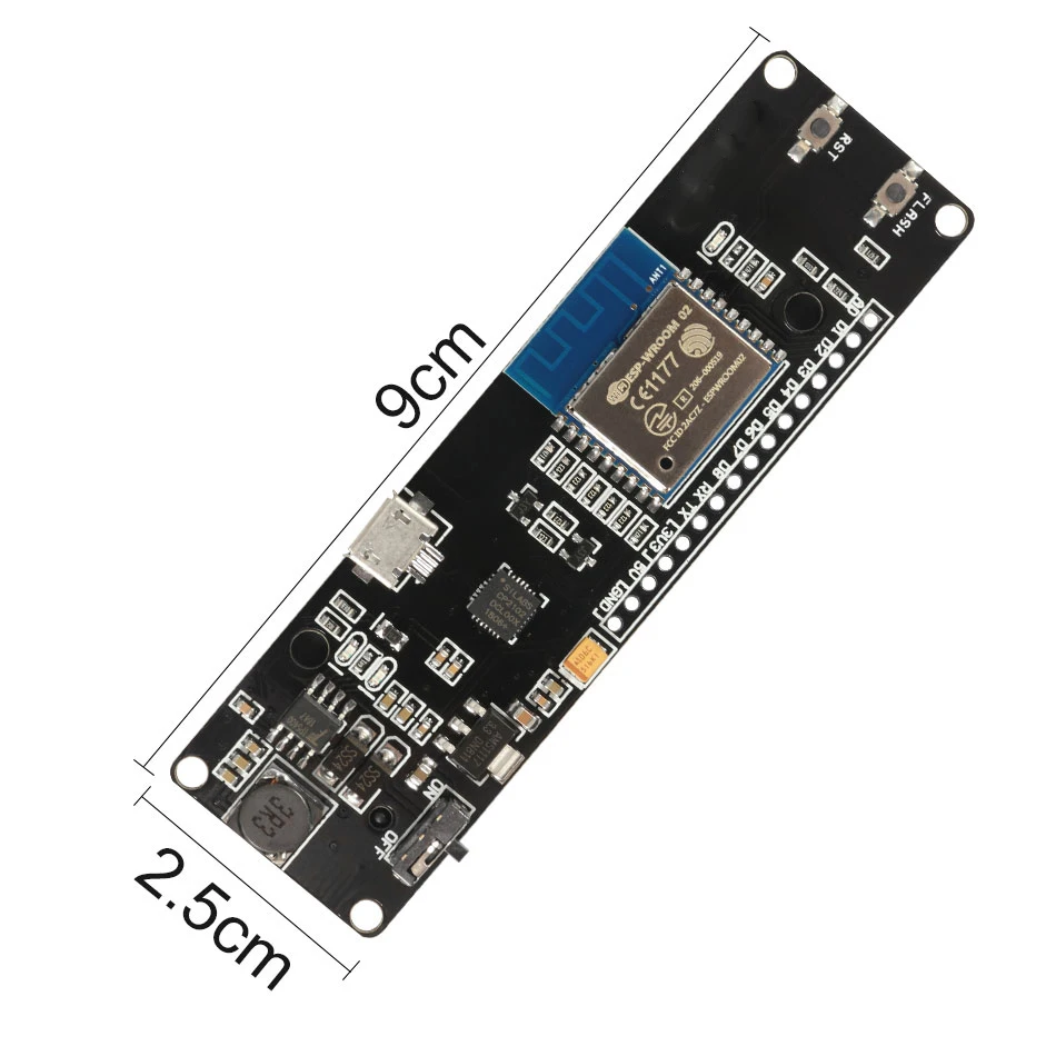 Для Wemos D1 Мини-модуль Wi-Fi ESP WROOM 02 материнская плата Интегрированная ESP8266 с 18650 слотом батареи для NodeMCU