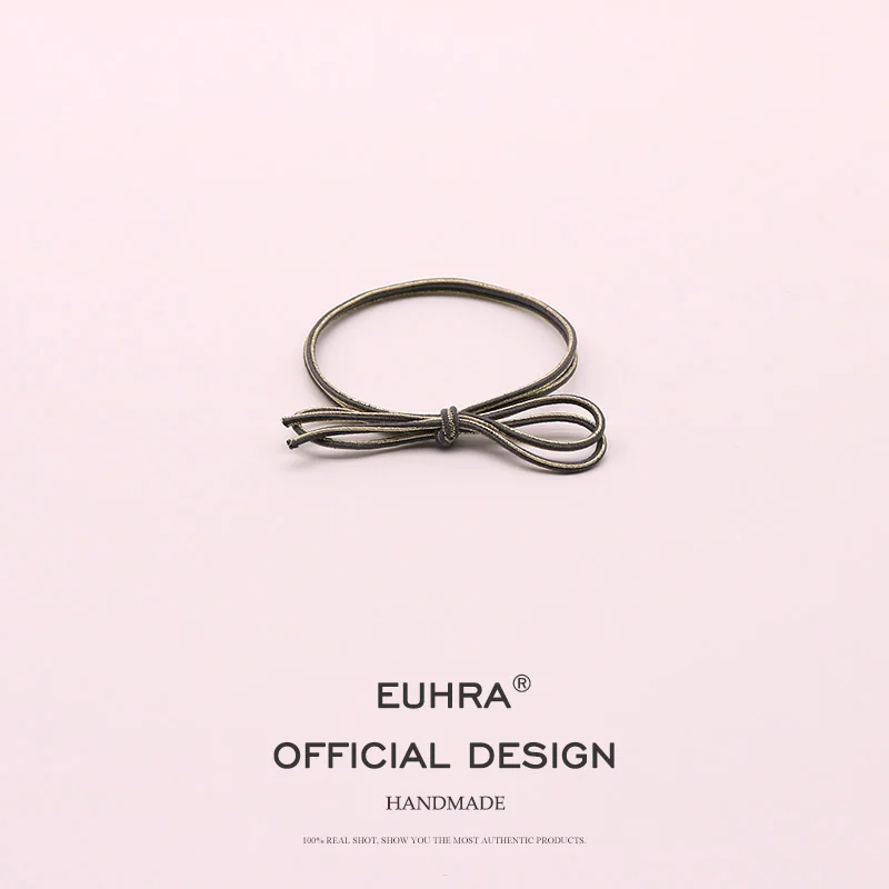EUHRA, 6 цветов, эластичные резинки для волос, блестящий базовый галстук-бабочка, высокая эластичность, повязка для волос для женщин и девочек, детские аксессуары для волос, резина