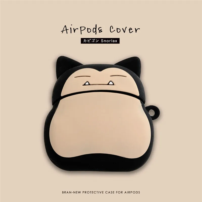 

Cartoon Snorlax Kabigon Cute Bear Headphone Cases For Apple Airpods 1 2 Silicone Protection Bluetooth Earphone Cover Accessories