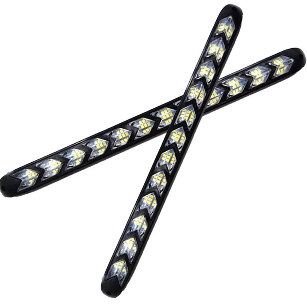 

6 Led/9 Led/12 Led DRL Daytime Running Light Car Styling Dynamic Streamer Flow Amber Turn Signal Warning Steering Fog Day Lamp