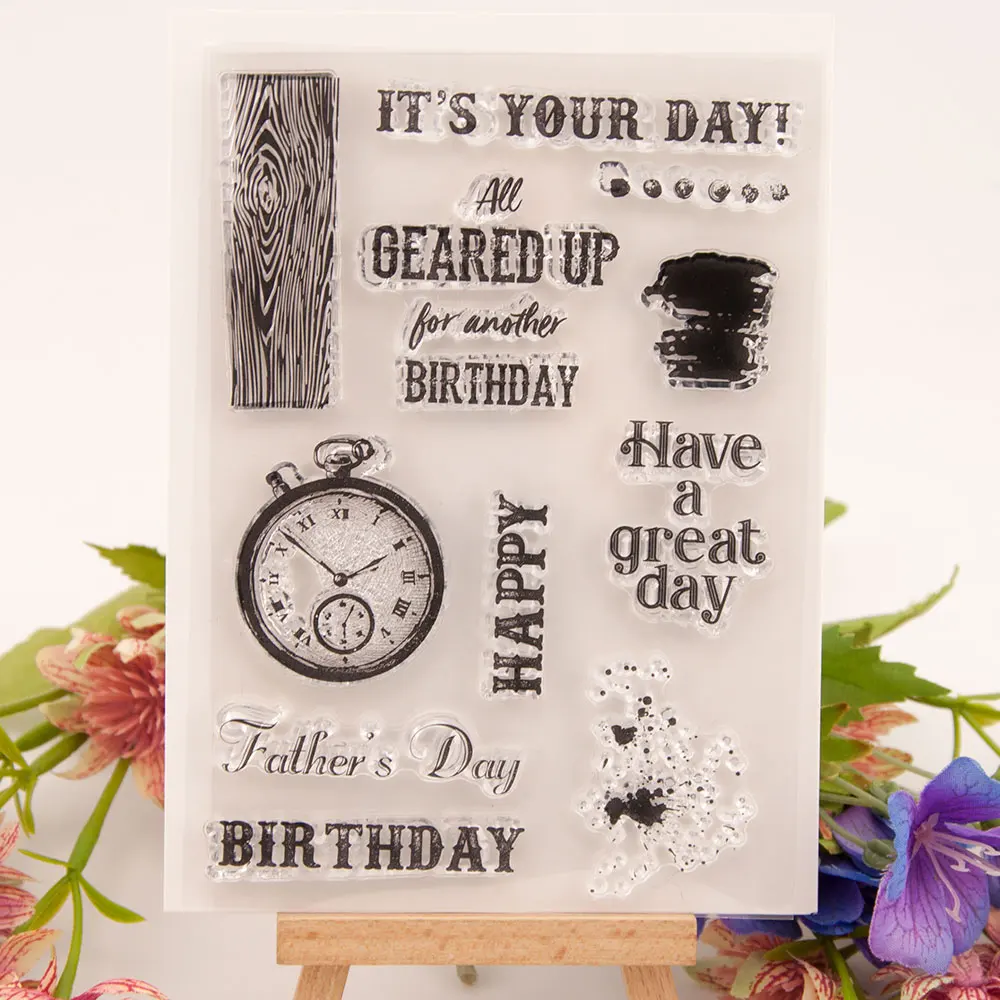 

festival and Birthday Clear Stamps for DIY Scrapbooking Card Making Photo Album Crafts transparent seal Decoration New Stamps
