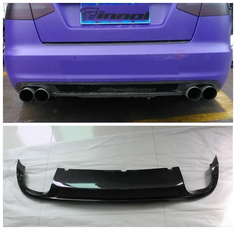 

Carbon Fiber Car Rear Trunk Lip Bumper Diffuser Protector Cover Fits For Audi A6 C7 S6 2009 2010 2011