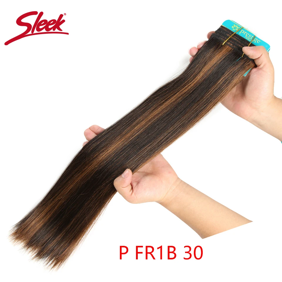 Sleek Double Drawn Brazilian Remy Human Hair Brown 4/30 P1B/30 Silky Straight Hair Weave P4/27 Color Human Extension 1 Pcs