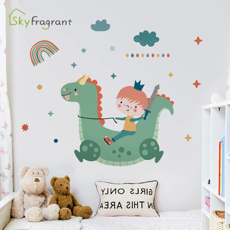 Autocollant Mural De Dessin Anime Le Petit Prince Dragon Decoration De Chambre D Enfant Decor Mural De Chambre De Bebe Pour La Maison Aliexpress