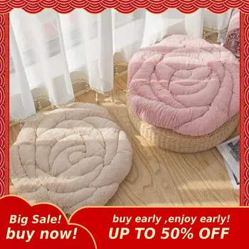 

MIHE Rose Type Cushion Office Student Plush Cushion Winter Warm Float Window Thick Cushion Car Cushion A-ZD01