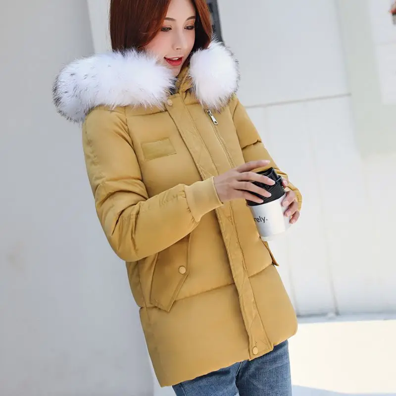 

Winter Women Warm Jacket 2019 New Style Fashion Hooded Concentration Cats Jas Casual Loose Size Female Park