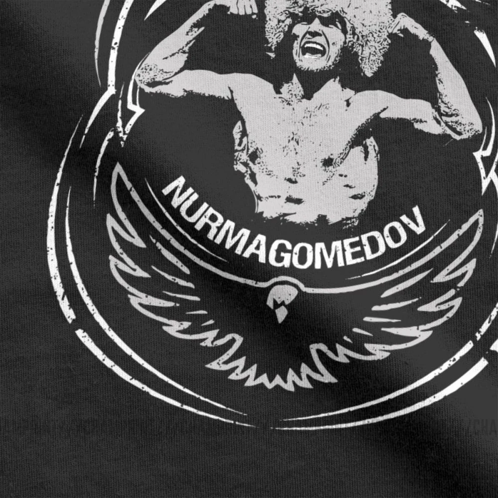 Хабиб нурмагомедов Футболка мужская MMA Fighter Dagestan Россия графическая одежда с коротким рукавом винтажные футболки с круглым вырезом хлопковые футболки