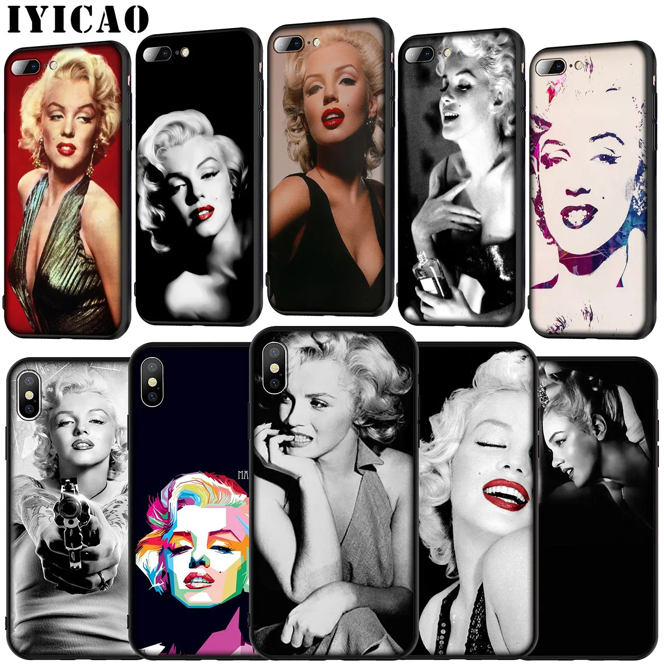 IYICAO Marilyn Monroe Pin Up Girl Soft Silicone Cover Case for Huawei P30 P20 Pro P10 P9 Lite Mini 2017 2016 P Smart Z Plus 2019 |