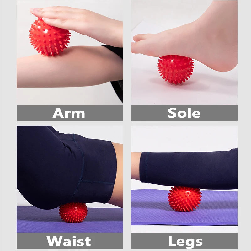 Durable PVC Spiked Massage Ball Trigger Point Sports Fitness Hands And Feet Plantar Pain Relief Fasciitis Relief 9cm Sports Ball