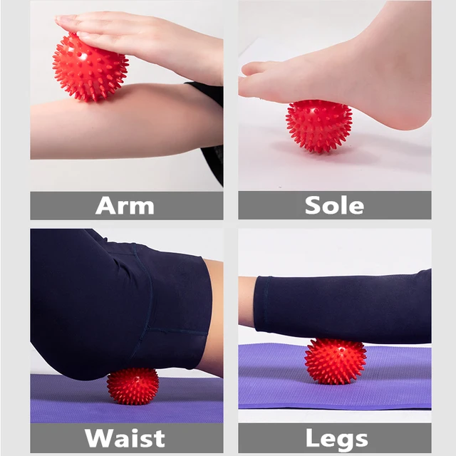 Durable PVC Spiked Massage Ball Trigger Point Sports Fitness Hands And Feet Plantar Pain Relief Fasciitis Relief 9cm Sports Ball 5