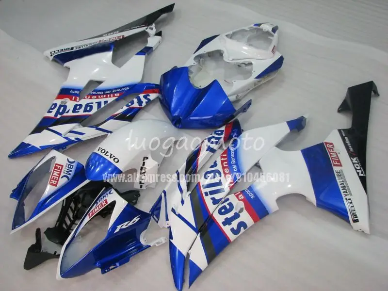 Обвесы обтекатель наборы для YAMAHA YZFR6 08 10 12 15 YZF R6 2008 2009 2010 2011 2012 2013 2014 2015 YZF600 синий